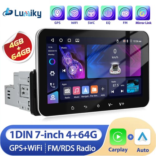 Single 1din 64gb android - 7", 4+64gb