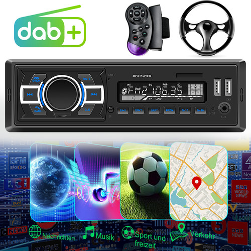 Dab 1din autoradio mit - bt, 5.0
