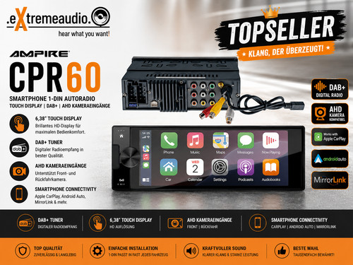Ampire cpr60 smartphone din - cpr60, 1-din