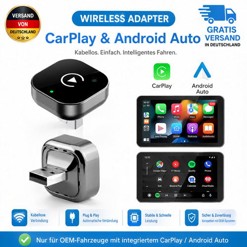 2in1 wireless carplay adapter - wireless,