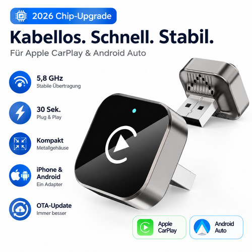 2in1 wireless carplay adapter - carplay,