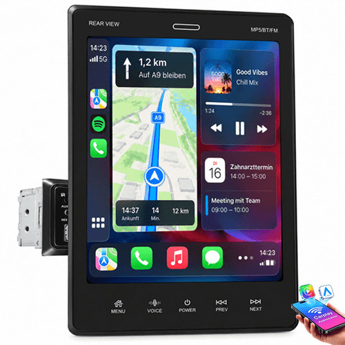 Single din bildschirm - din, 9,5"